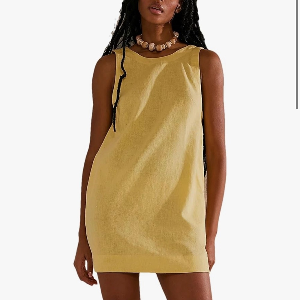 Amazon Yellow Backless Dress - Picture 4 of 4